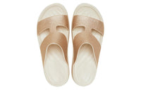 (WMNS) Crocs Getaway Platform H-Strap Sandals 'White Brown' 209667-160