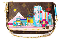 LOUIS VUITTON Mini Pochette Accessoires Vivienne Holiday Monogram Canvas/Blue