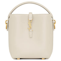 SAINT LAURENT Leather Handbag Mini Women's Ecru