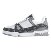 LOUIS VUITTON Trainer Low Top Skateboard Shoes Unisex Gray White