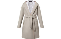 LOUIS VUITTON Reversible Signature Hooded Wrap Coat