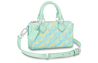 LOUIS VUITTON Speedy Cow Leather Pillow Bag Handbag Shoulder Bag Crossbody Bag Mini Women's Green