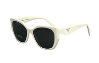 PRADA Irregular Shape Sunglasses Unisex White