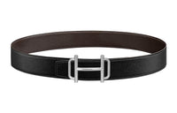 HERMES Leather Belts Men Black/Ebony