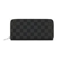 LOUIS VUITTON Zippy Graphite Canvas Wallet Men's Gray