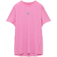 LOEWE x On Solid Color Letter Logo Crew Neck Loose Fit Short-Sleeved T-Shirt T-Shirt Women's Pink