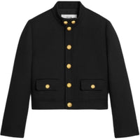 CELINE Verneuil Jacket In Double Faced Wool Tricotine