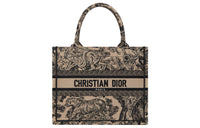 DIOR BookTote Embroidery Tote Bag, Shopping Bag, Handbag Trumpets Women's Brown