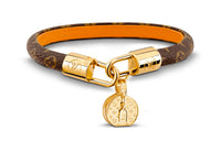 LOUIS VUITTON Calfskin Monogram Bangles Women's Brown