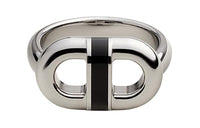 HERMES Stainless Steel Metal Rings Unisex Silver