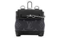 LOUIS VUITTON Steamer Coated Canvas With Leather Trim Storage Bags Pendants Shoulder Bag Crossbody Bag Mini Men's Black