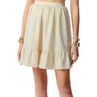 CHANEL SS23 Casual Short Skirts Women's Light Yellow