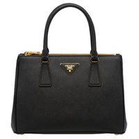 PRADA Leather Handbag Medium Size Women's Black
