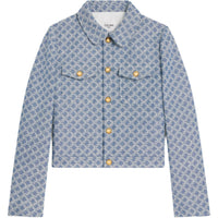 CELINE Trucker Jacket In Monogram Chambray Cotton