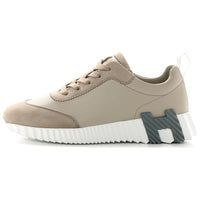 HERMES Bouncing Low-Top Casual Shoes Men's Beige