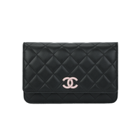 CHANEL WOC Sheepskin Combo Bag, Shoulder Bag, Crossbody Bag Women's Black