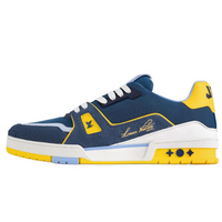 LOUIS VUITTON Trainer Low-Top Skateboard Shoes Men's Blue