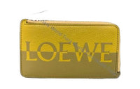 LOEWE Cow Leather Card Holder, Wallet Regular Men's Ochre/Olive