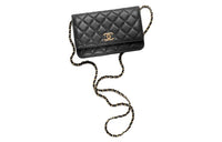 CHANEL WOC Sheepskin Shoulder Bag, Crossbody Bag Women's Black