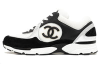 CHANEL Sneakers Black White Women's