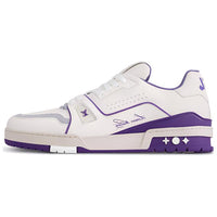 LOUIS VUITTON Trainer Low Top Skateboard Shoes Men's White Purple
