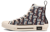 DIOR B23 High-Top Stylish Skateboarding Shoes Men's Blue Silver