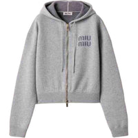 MIU MIU SS25 Cashmere Sweater Women's Gray