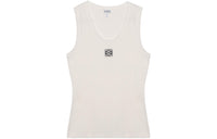 LOEWE Women's Anagram Cotton Tank Top White/Black