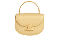 CELINE Triomphe Bright Cow Leather Shoulder Bag, Crossbody Bag, Handbag Mini Women's Yellow