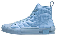 DIOR B23 High Top Erl Blue DIOR Oblique Mirage Quilted Technical Fabric With Swirl Motif