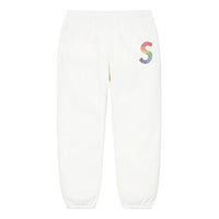 Supreme x Swarovski S Logo Sweatpants 'White' SUP-SS21-584
