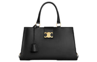 CELINE Soft Cow Leather Shoulder Bag, Crossbody Bag, Handbag Medium Size Women's Black