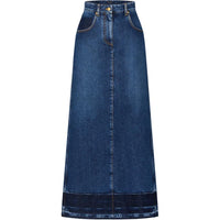 LOUIS VUITTON Washed Raw Denim Skirt