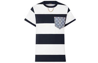 LOUIS VUITTON Striped Monogram Pocket T-Shirt