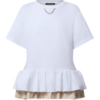 LOUIS VUITTON Monogram Flounce T-Shirt