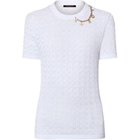 LOUIS VUITTON 1AFZLW Lace Knit Charm T-Shirt