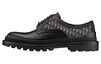 DIOR Explorer Derby Casual Leather Shoes Men's Pitch Black