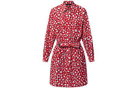 LOUIS VUITTON X Yayoi Kusama Infinity Dots Monogram Shirt Dress Rouge Vif/Red/White