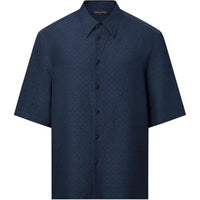 LOUIS VUITTON Mini Monogram Silk Blend Short-Sleeved Shirt