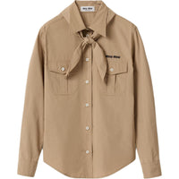 MIU MIU Neckerchief Poplin Shirt