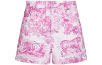 DIOR Denim Shorts Women's Bright Pink