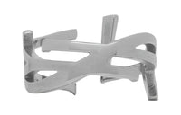 SAINT LAURENT Brass Rings Women's Silver
