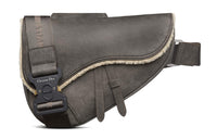 DIOR Sheepskin Saddle Bag, Shoulder Bag, Crossbody Bag Regular Men's Dark Gray