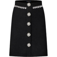 LOUIS VUITTON Jewel Button Knit Skirt