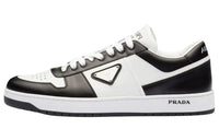 PRADA Downtown Low Top Sneakers Leather White Black