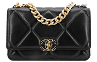 CHANEL 19Bag Sheepskin Chain Bag Shoulder Bag Crossbody Bag Regular Women's Black