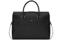 SAINT LAURENT Calfskin Leather Portable Briefcase Men's Black