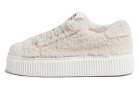MIU MIU Height Increasing Low-Top Skateboard Shoes Women's White