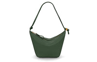 LOEWE Hammock Hobo Cow Leather Hobo Bag, Portable Crossbody Bag, Shoulder Bag Women's Dark Green