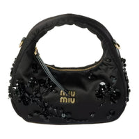 MIU MIU Fabric Handbag Mini Women's Black